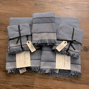 HEARTH & HAND WITH MAGNOLIA BLUE BATH TOWEL SET NEW!